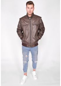 JCC Herren Lederjacke "3102166", braun, Gr. 52, Obermaterial: 100% Leder, Lamm / Lining 50% Polyester / 50% Baumwolle / Ärmelfutter: 100% Polyester /