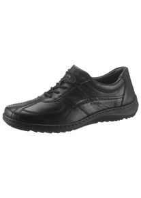 Waldläufer WALDLÄUFER Herren Schnürschuh "Herwig", Gr. 10, schwarz, Nappaleder, sportlich, Schuhe, mit Wechselfußbett, G-Weite, Freizeitschuh, Halbschuh,