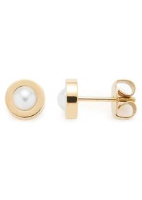 Leonardo Damen Paar Ohrstecker "Isa Sommer Special, 022873, 022875, 022877, 023398", Edelstahl-Perlen, gold, Edelstahl, Perlen, Ohrringe, mit