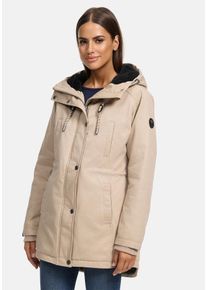 Navahoo Damen Winterjacke "Winterfunke", beige, Gr. S, Obermaterial: 100% Baumwolle; Innenmaterial: 100% Polyester; Futter&Wattierung: 100%
