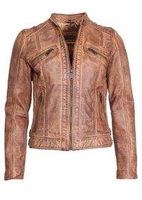 JCC Damen Lederjacke "31024029", braun, Gr. 34, Obermaterial: 100% Lammleder / Futter: 100% Polyester, Jacken