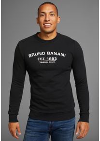 Bruno Banani Herren Sweatshirt, schwarz, casual, Gr. 4XL, unifarben, Obermaterial: 60% Baumwolle, 40% Polyester, Sweatshirts, mit Logoprint - NEUE