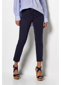 Toni Damen 7/8-Hose "Perfekt Shape 7/8", blau, Gr. 36, Web, Obermaterial: 69% Baumwolle, 29% Polyester, 2% Elasthan, Hosen