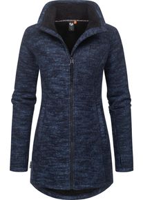 Ragwear Damen Strickjacke "Miram Melange", blau, sportlich, Gr. M, Grobstrick, Obermaterial: 56% Baumwolle, 44% Polyester, Innenfutter: 100%