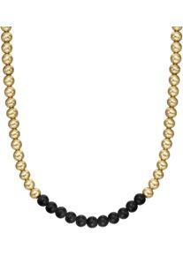 Armani Exchange Damen Edelstahlkette "Schmuck Geschenk Halsschmuck Halskette Kugeln, AXG0142710", Edelstahl, L: 50cm B: 6mm, schwarz, Edelstahl,