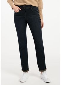 Recover Pants Damen 5-Pocket-Jeans "DARLIN", blau, casual, Gr. 48, unifarben, 91% Baumwolle;6% Polyester;3% Elasthan, Jeans, mit ausgefallener