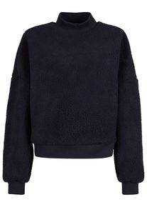 Urban Classics Damen Sweater "Urban Classics Damen Ladies Sherpa Crewneck", schwarz, Gr. L, unifarben, 100% Polyester, Sweatshirts