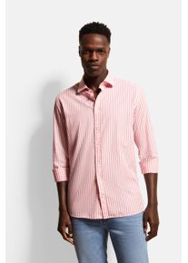 Bugatti Herren Langarmhemd, rot, casual, Gr. XL, gestreift, 100% Baumwolle, Hemden, in Streifenoptik