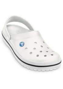 Crocs Damen Clog "Crocband Clog", Gr. 38, weiß, Croslite, sportlich, Schuhe, Sommerschuh, Schlappen, Hausschuh mit zweifarbiger Laufsohle