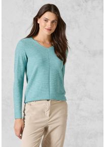 Cecil Damen Strickpullover, grün, casual, Gr. S, unifarben, Web, 60% Baumwolle, 40% Polyester, Pullover, im soften Baumwoll-Mix