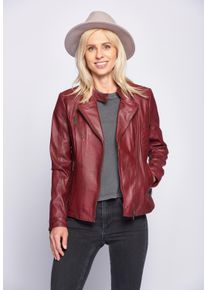 Maze Damen Lederjacke "Sally", rot, Gr. L, Obermaterial: 100% Lammleder / Futter: 100% Polyester, Jacken