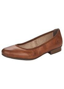 Rieker Damen Ballerina, Gr. 37, braun, Leder, elegant, Schuhe, Pumps, Business Schuh in schlichter Eleganz