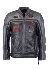 Top Gun Herren Lederjacke "TGJ1005", schwarz, Gr. XXXL, Obermaterial: 100% Leder, Lamm / Innenfutter: 100% Baumwolle / Ärmelfutter: 100% Polyester /