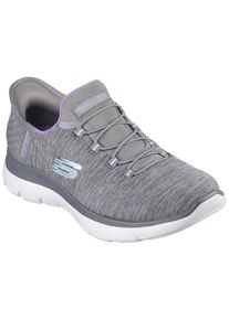 Skechers Damen Slipper "SUMMITS DAZZLING HAZE", Gr. 35, grau, Textil, sportlich, Schuhe, Slip Ins Sneaker, Freizeitschuh mit dezenten Kontrastdetails