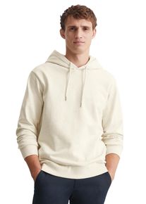 Marc O'Polo MARC O'POLO Herren Hoodie, weiß, casual, Gr. L, angeraute Sweatware, Obermaterial: 100% Baumwolle, Sweatshirts, Sportiv & komfortabel