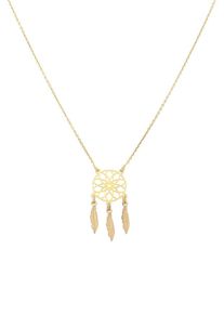 Firetti Damen Kette mit Anhänger "Schmuck Geschenk Silber 925 Halsschmuck Halskette Ankerkette Traum", Silber 925 (Sterlingsilber), L: 44,5cm, gold,