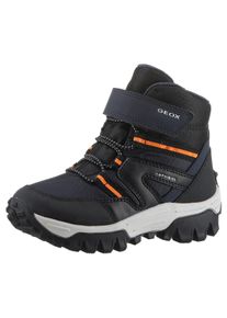 Geox Kinder Winterboots "J HIMALAYA BOY B ABX", Gr. 25, blau, Textil, Lederimitat, kontrastfarbene Details, casual, Schuhe, Snowboots, Klettstiefel,