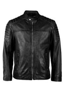 JCC Herren Bikerjacke "51155", schwarz, Gr. 46, Oberstoff: 100% Lammleder; Innenmaterial: 100% Baumwolle; Ärmelfutter: 100% Polyester, Jacken