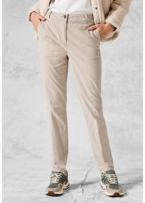 Cecil Damen Cordhose, beige, casual, Gr. 36, unifarben, Web, 98% Baumwolle, 2% Elasthan, Hosen, 4-Pocket Style
