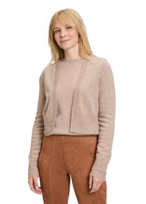 Betty Barclay Damen Strickjacke "Betty Barclay Kaschmir-Strickjacke mit Rippbündchen", beige, Basic, Gr. 38, Obermaterial: 100% Kaschmir.,