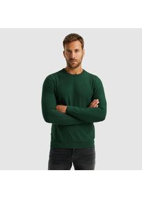 PME-Legend PME LEGEND Herren Strickpullover, grün, casual, Gr. XL, unifarben, Strick, Obermaterial: 100% Baumwolle, Pullover, mit Logostickerei