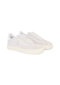 Damen Plateausneaker "CLASSIC CUPSOLE LOW MG MIX", Calvin Klein Jeans, Gr. 37, lila, Leder, Lederimitat, sportlich, Schuhe, Schnürschuh, Halbschuh,