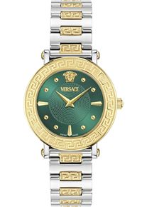 Versace Damen Quarzuhr "GRECA SPHERE", silber, Armbanduhren, Armbanduhr, Damenuhr, Swiss Made, Saphirglas, Edelstahlarmband, analog