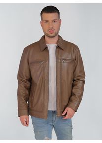 JCC Herren Lederjacke "3102230", braun, Gr. 56, Oberstoff: 100% Schafsleder; Innenfutter oben: 100% Polyester; Innenfutter unten: 100% Baumwolle;