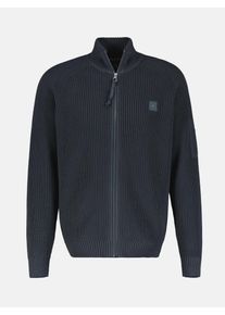 Lerros Herren Strickjacke "Lerros Strickjacke für Herren, grob gerippt", blau, Gr. S, 100% Baumwolle, Strickjacken