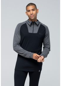 BULA Herren Fleeceshirt, schwarz, Gr. XL, mehrfarbig, 50% Wolle, 50% Viskose, Shirts, mit verstellbarem Stehkragen