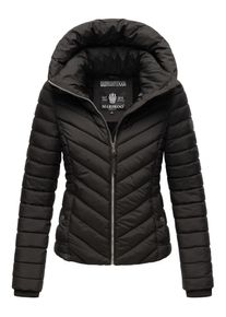 Marikoo Damen Steppjacke "Kagomee", schwarz, Gr. L, 100% Polyester, Jacken, mit großer Kapuze