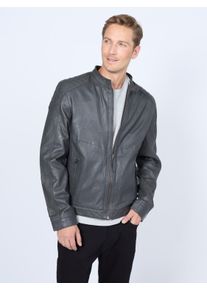Mustang Herren Lederjacke "Max", grau, Gr. XL, Obermaterial: 100% Lammleder / Innenfutter: 100% Baumwolle/ Ärmelfutter: 100% Polyester, Jacken