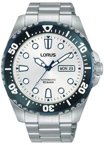 Lorus Herren Automatikuhr "Sports", silber, Armbanduhren, Armbanduhr, Herrenuhr, Mechanische Uhr, Edelstahlarmband, analog