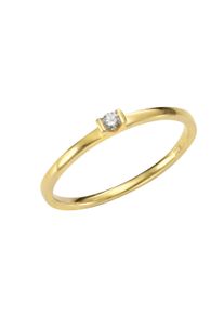 OROLINO Damen Fingerring "Gold 585 mit Brillant 0,04ct.", 052 (16,6), 0,04 ct SI = kleine Einschlüsse, Gold, gelb, Gold, Fingerringe