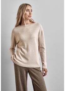 Street One Damen Strickpullover, beige, casual, Gr. 40, unifarben, Stoff, 30% Polyester, 29% Polyacryl, 21% Viskose, 20% Nylon, Pullover, mit