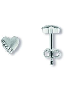 ONE ELEMENT Damen Paar Ohrhänger "Zirkonia Herz Ohrringe Ohrstecker aus 925 Silber", Damen, Silber 925 (Sterlingsilber), silber, Silber 925