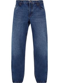 Urban Classics Herren Bequeme Jeans "Urban Classics Herren Heavy Ounce Straight Fit Zipped Jeans", blau, casual, Gr. 34, unifarben, 100% Baumwolle,