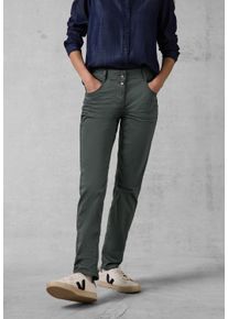 Cecil Damen Stoffhose, grün, casual, Gr. 36, unifarben, Web, 96% Baumwolle, 4% Elasthan, Hosen, 4-Pocket Style