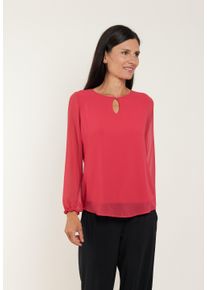 Seidel Moden Damen Langarmbluse, rot, casual, Gr. 52, Jersey, Obermaterial: 100% Polyester, Blusen, MADE IN GERMANY