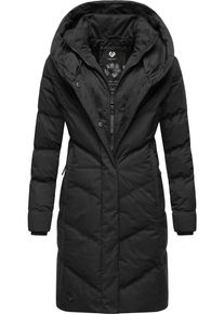 Ragwear Damen Steppmantel "Natalka", schwarz, modisch, Gr. 4XL, Außenmaterial: 100% Polyester, Innenfutter: 100% Polyester, Wattierung: 100%