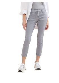 Tom Tailor Damen 7/8-Hose, grau, casual, Gr. 42, Web, Obermaterial: 92% Baumwolle, 5% Polyester, 3% Elasthan. Futter: 100% Baumwolle, Hosen, mit