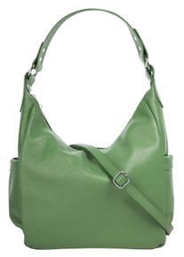 Samantha Look Damen Shopper, grün, Leder, unifarben, Taschen, echt Leder, Made in Italy