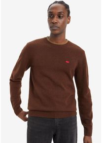 Levi's LEVI'S Herren Wollpullover "ORIGINAL HM SWEATER", braun, casual, Gr. L, Strick, Obermaterial: 80% Wolle, 20% Polyamid, Pullover, in klassischer