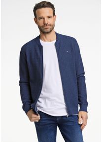Bison Herren Cardigan "Bison Cardigan", blau, Gr. XXXL, Oberstoff: 100% Baumwolle, Strickjacken