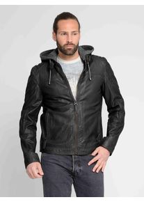 Maze Herren Lederjacke "42021309", schwarz, Gr. XXL, Obermaterial: 100% Lammleder / Futter: 100% Baumwolle / Ärmelfutter: 100% Polyester / Kapuze: