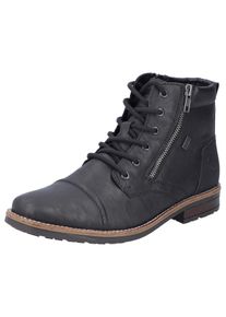 Rieker Herren Winterstiefelette, Gr. 46, schwarz, Lederimitat, klassisch, Schuhe, Schnürboots, Winterboots in schmaler Form