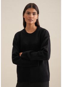 Seidensticker Damen Strickpullover "Schwarze Rose", schwarz, Gr. M, unifarben, 80% Wolle, 15% Polyamid 5% Kaschmir, Pullover, Langarm Rundhals Uni