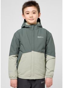 Jack Wolfskin Kinder Outdoorjacke "BLOCKY JACKET K", grün, Gr. 128, Hauptmaterial: 100% Polyester; Kontrast: 100% Polyester; Futter: 100% Polyester