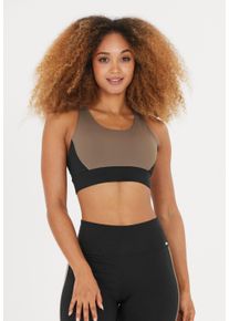 ENDURANCE ATHLECIA ATHLECIA Damen Sport-BH "Lris", Gr. S, braun, 75% Polyester, 25% Elasthan, mehrfarbig, BHs, mit gepolsterten Cups