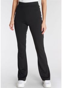 Laura Scott Damen Bootcuthose, schwarz, casual, Gr. 40, unifarben, Milano Rib, Obermaterial: 70% Viskose, 25% Polyester, 5% Elasthan, Hosen, in